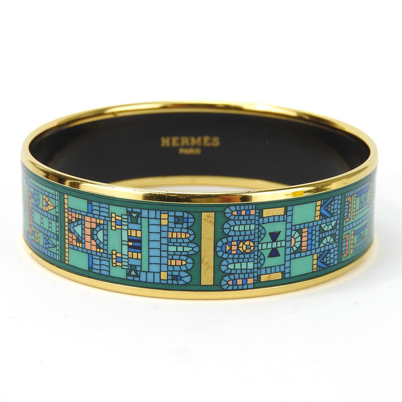 Hermes Hermes Emile Metal Cloisonne Bangle Metal Bangle - Picture 2 of 11